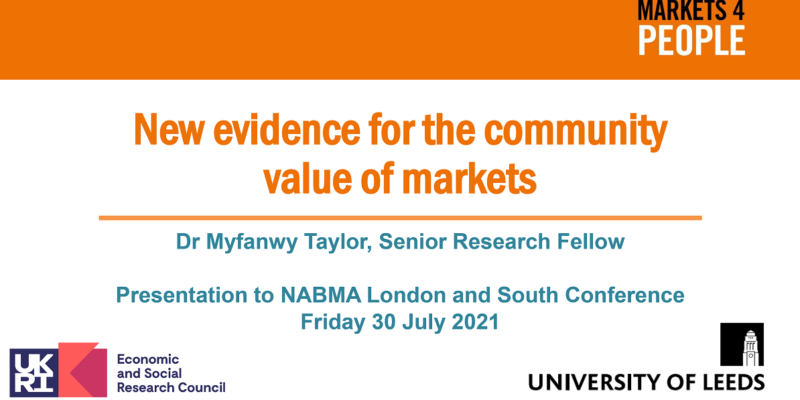 New evidence for the community value of markets
